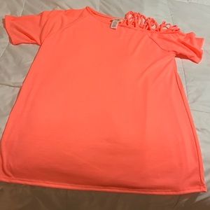 NWOT oversized off the shoulder cut out top